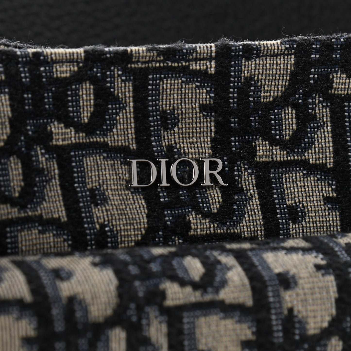 Oblique Soft Saddle Bag Beige Black