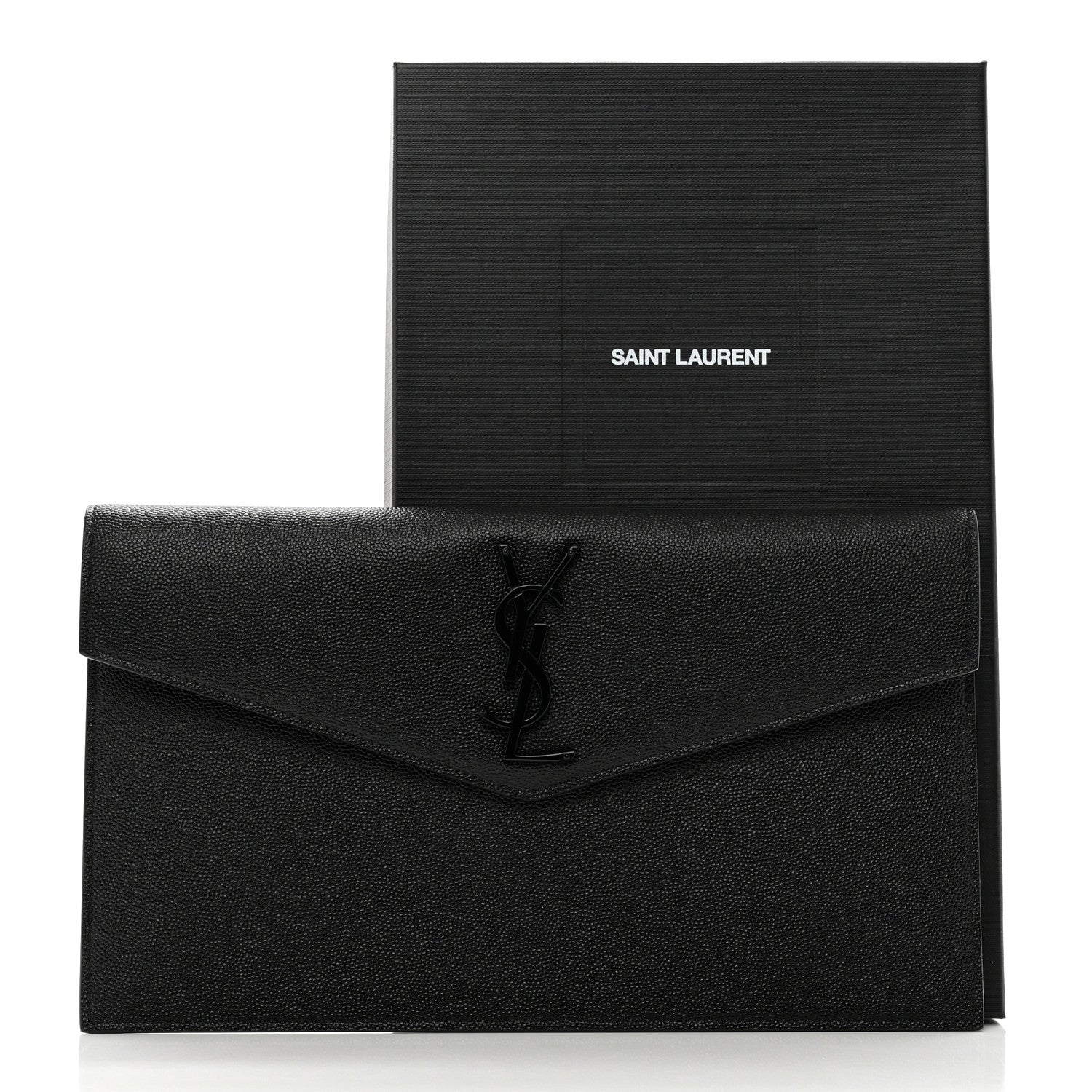 Saint Laurent Grain De Poudre Uptown Pouch Black 7 of 7