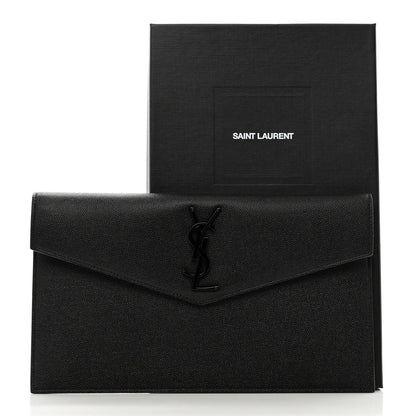 Saint Laurent Grain De Poudre Uptown Pouch Black 7 of 7