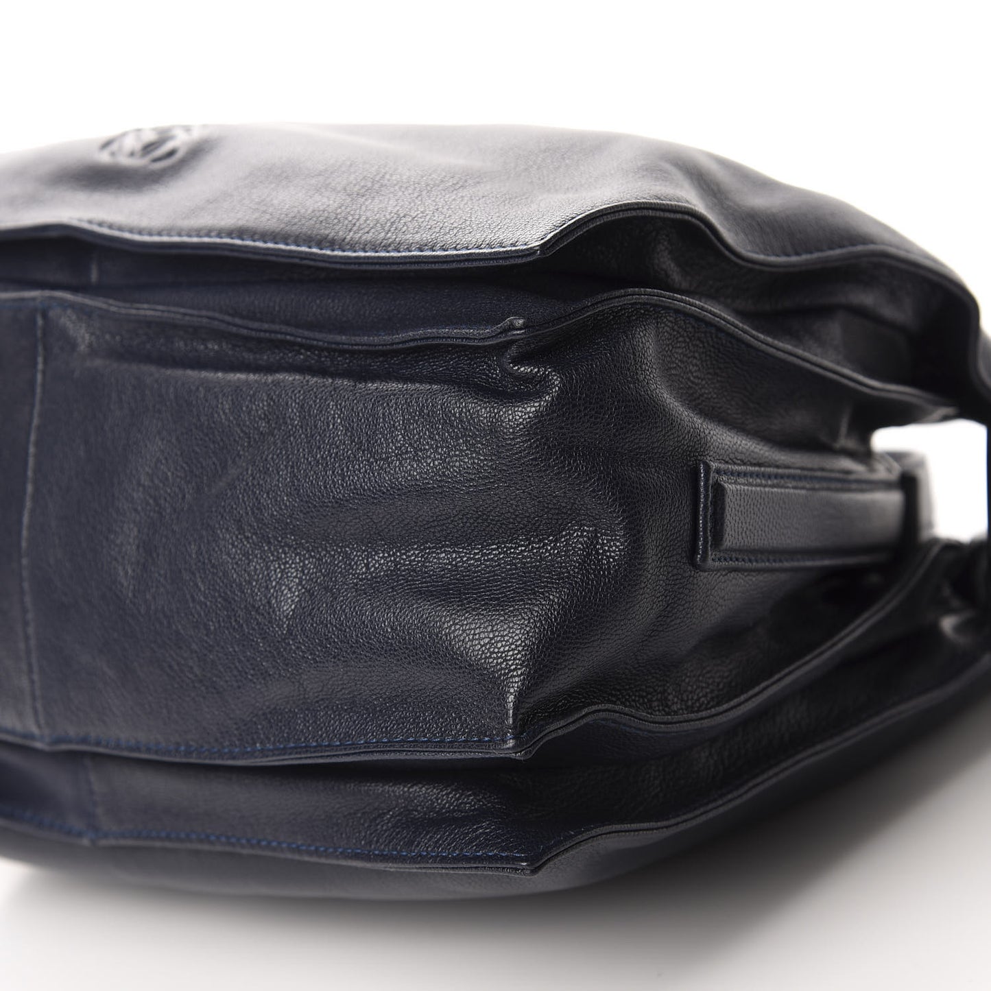 Calfskin Small Drawstring Bag Midnight Blue