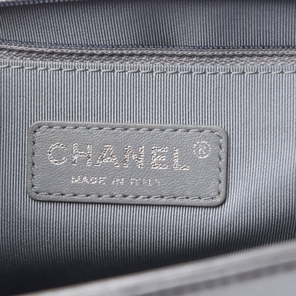 Chanel Metallic Calfskin Quilted Large Boy Flap Silver 6 of 17