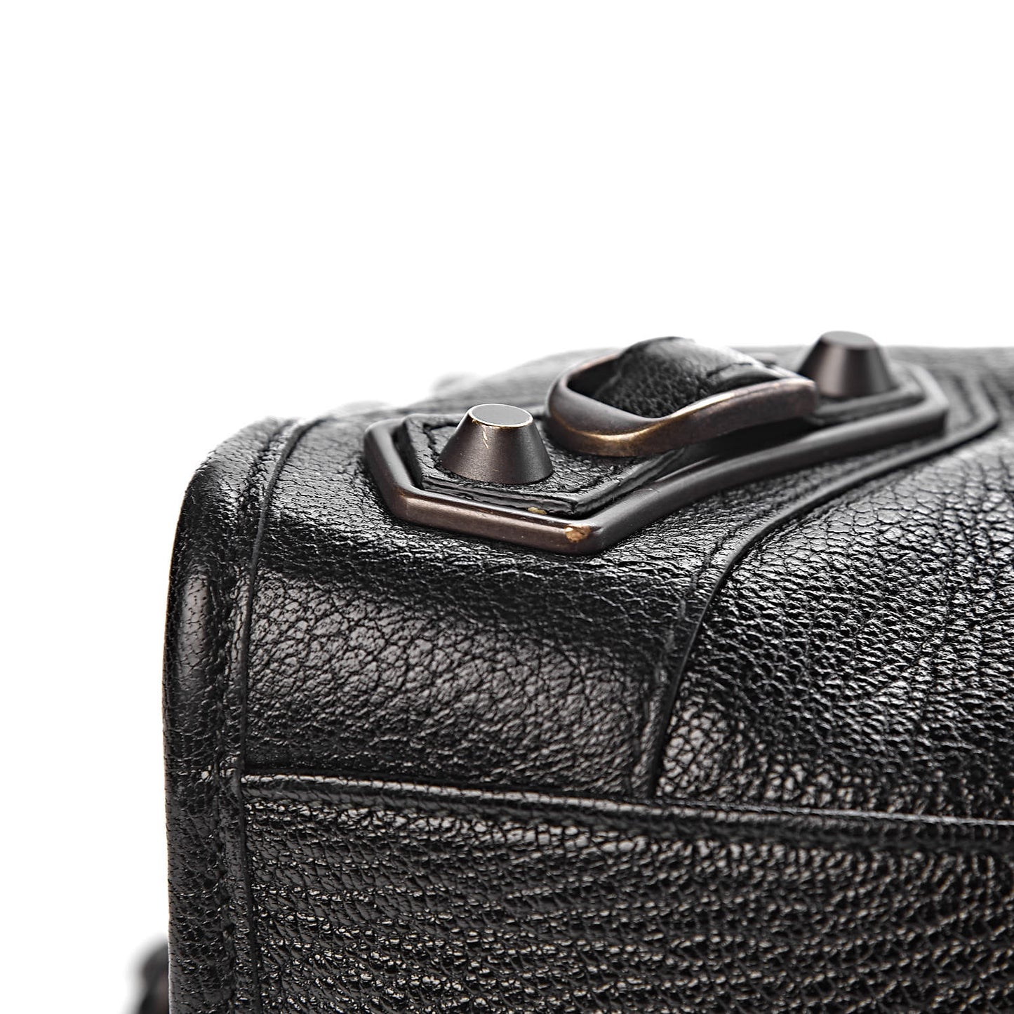 Chevre Classic Hardware Metallic Edge City Black