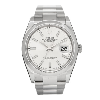 Rolex Stainless Steel 36mm Oyster Perpetual Datejust Watch Silver 126200 1 of 5