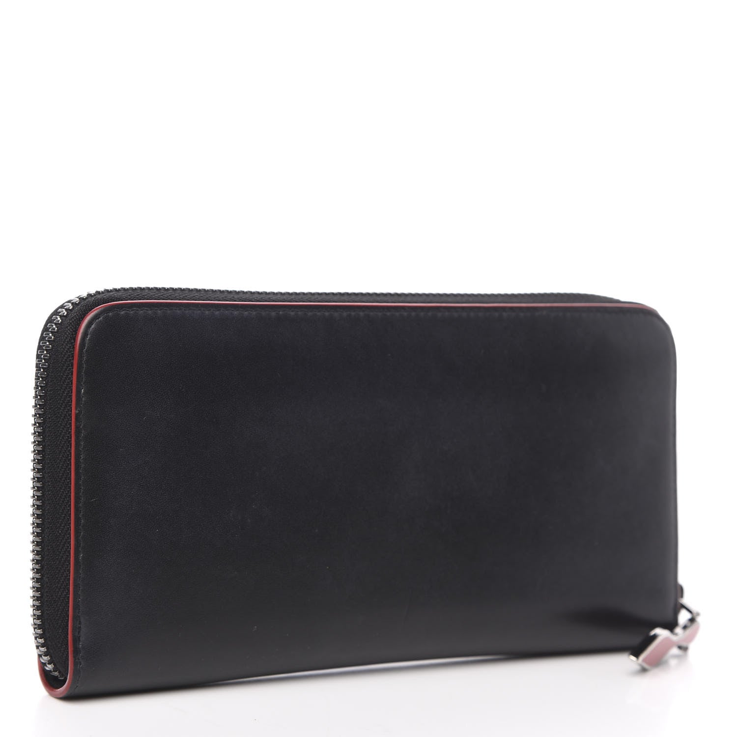 Christian Louboutin Calfskin Panettone Zip Around Wallet Black 3 of 12