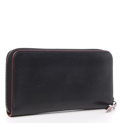 Christian Louboutin Calfskin Panettone Zip Around Wallet Black 3 of 12