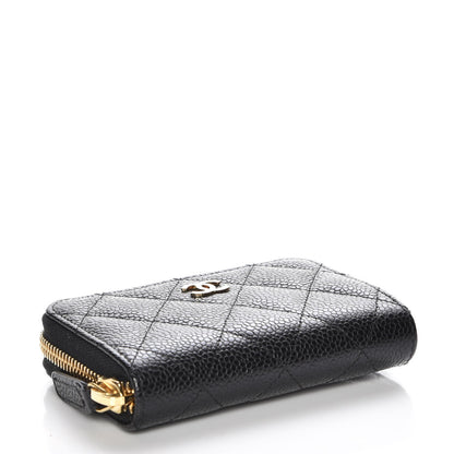 Chanel Caviar Quilted Zip Coin Purse Black 4 of 7