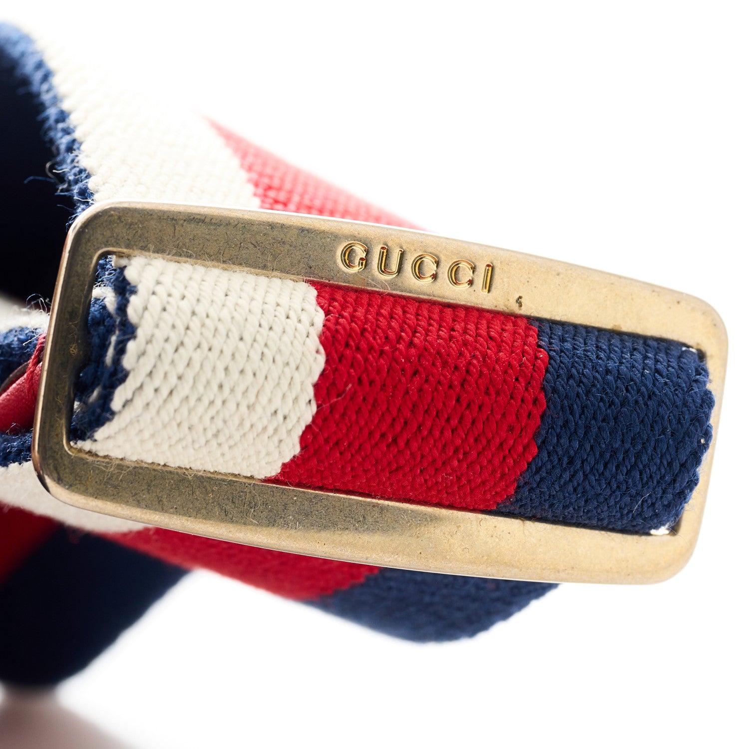 Gucci Canvas Torchon Double G Sylvie Web Belt 90 36 Red White Blue 4 of 4