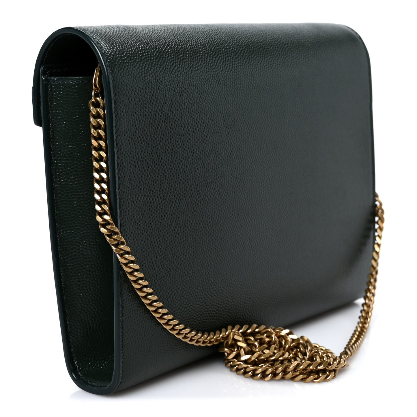 Grain De Poudre Monogram Cassandra Chain Wallet Dark Green