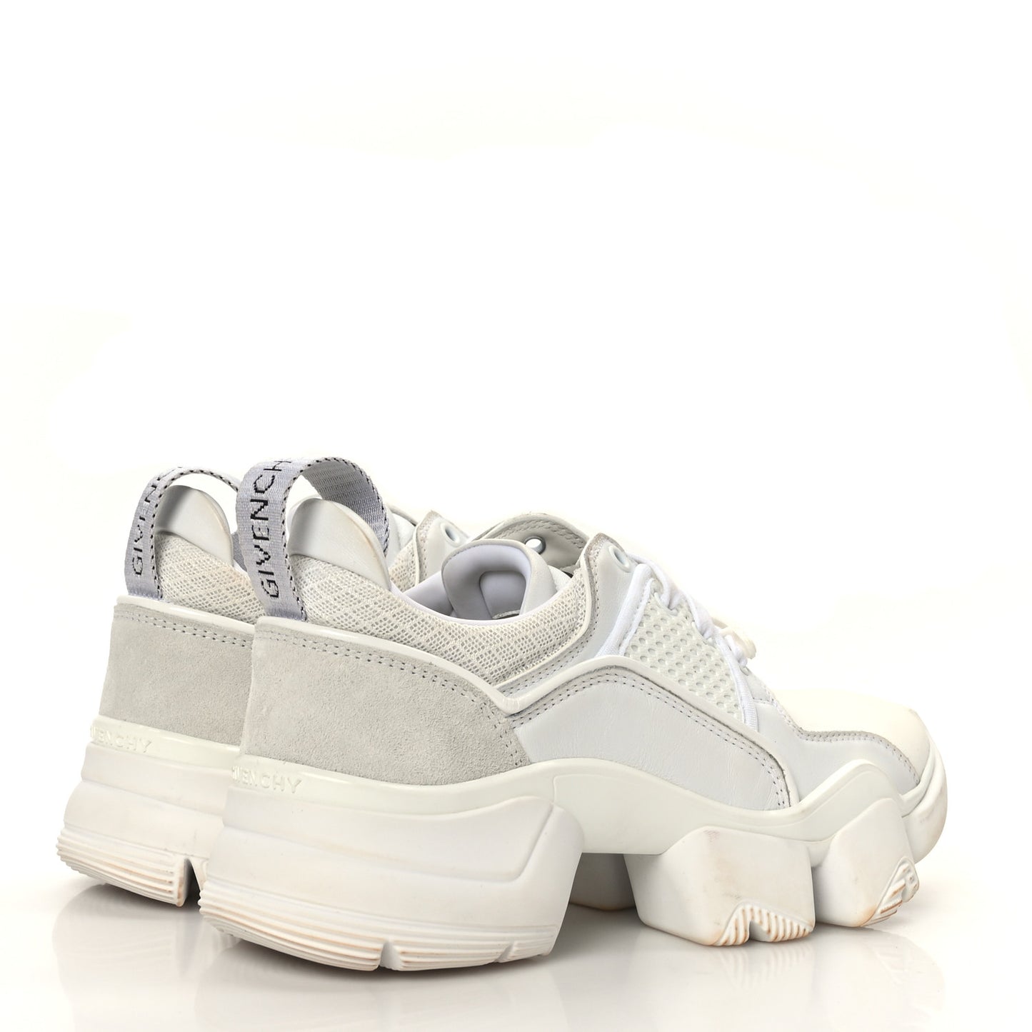 Neoprene Suede Mesh Baisse Jaw Low Sneakers 37 White