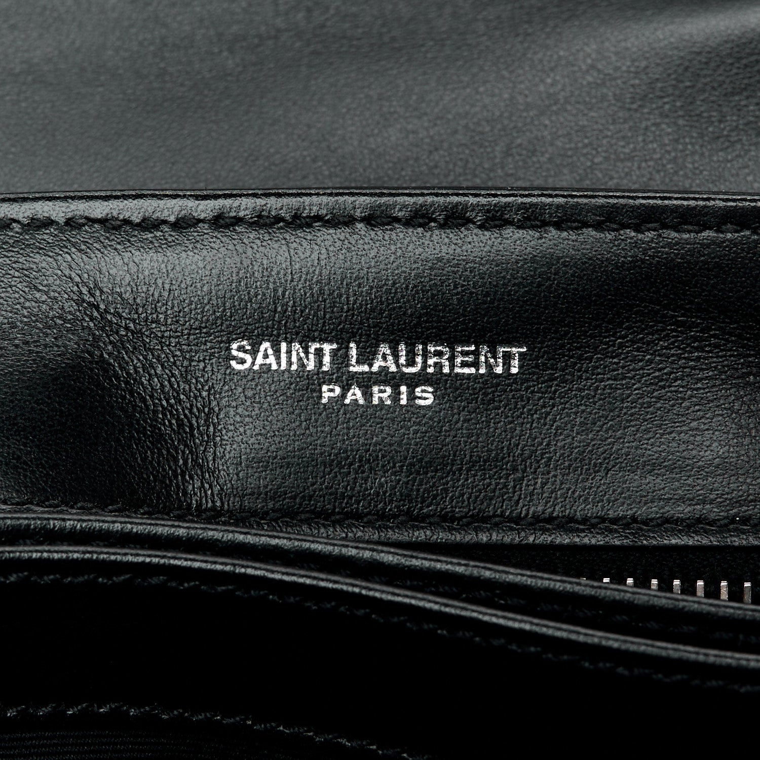 Saint Laurent Calfskin Y Quilted Monogram Toy Loulou Crossbody Bag Black 6 of 12