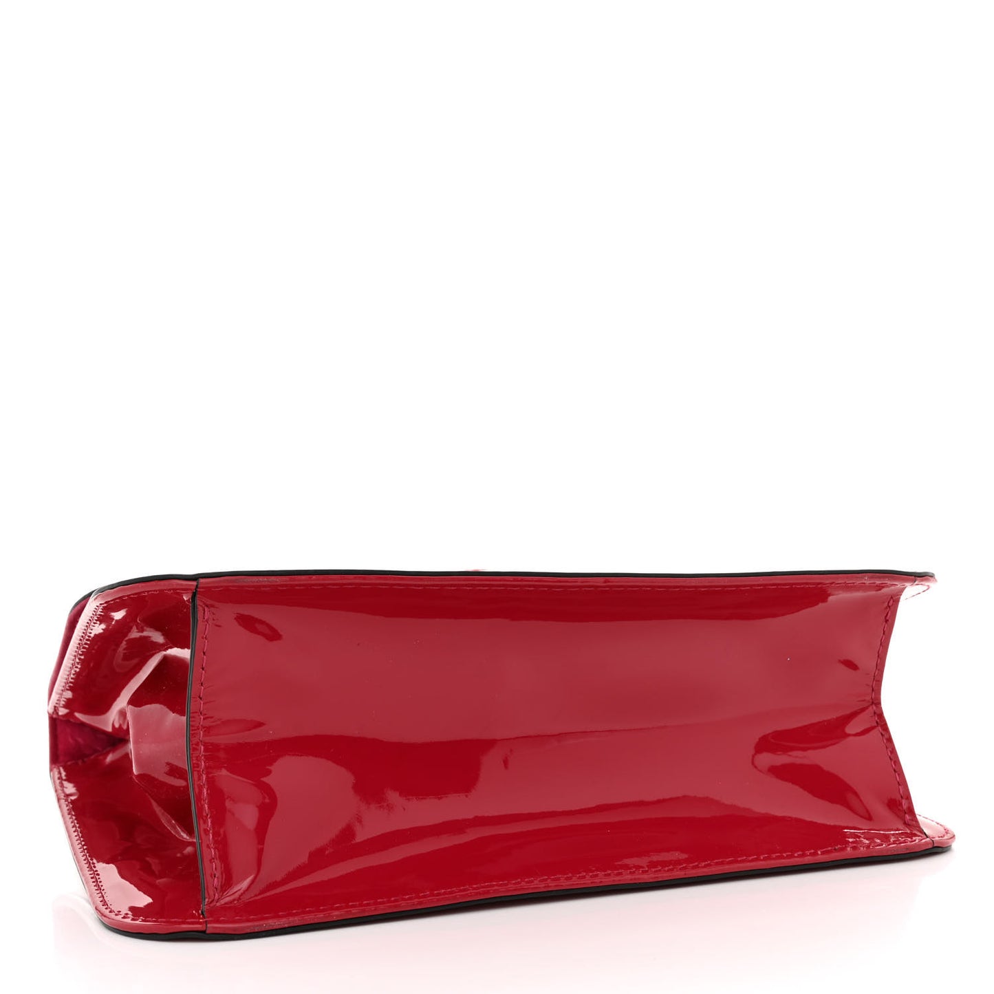 Patent Large Glam Lock Rockstud Flap Red