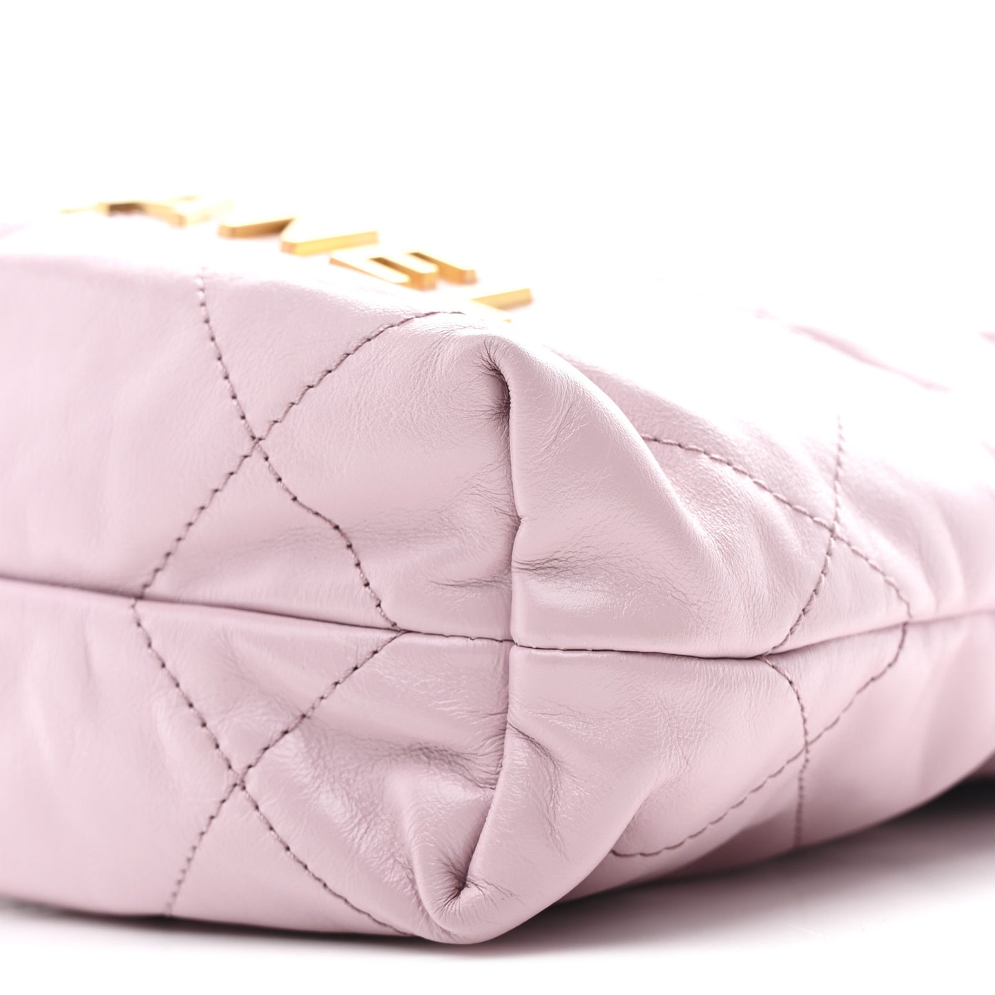 Shiny Calfskin Quilted Mini Chanel 22 Pink