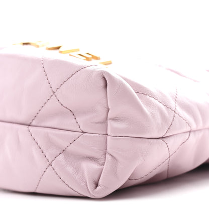 Chanel Shiny Calfskin Quilted Mini Chanel 22 Pink 10 of 10