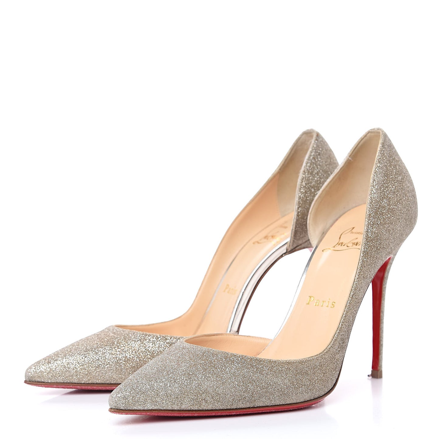 Glitter Mini Specchio Iriza 100 Pumps 38 Ivory Light Gold