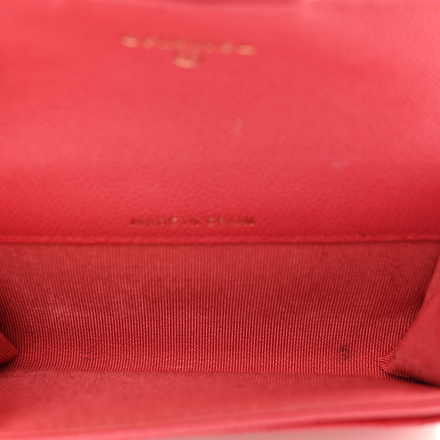 Caviar Quilted Flap Card Holder Pink