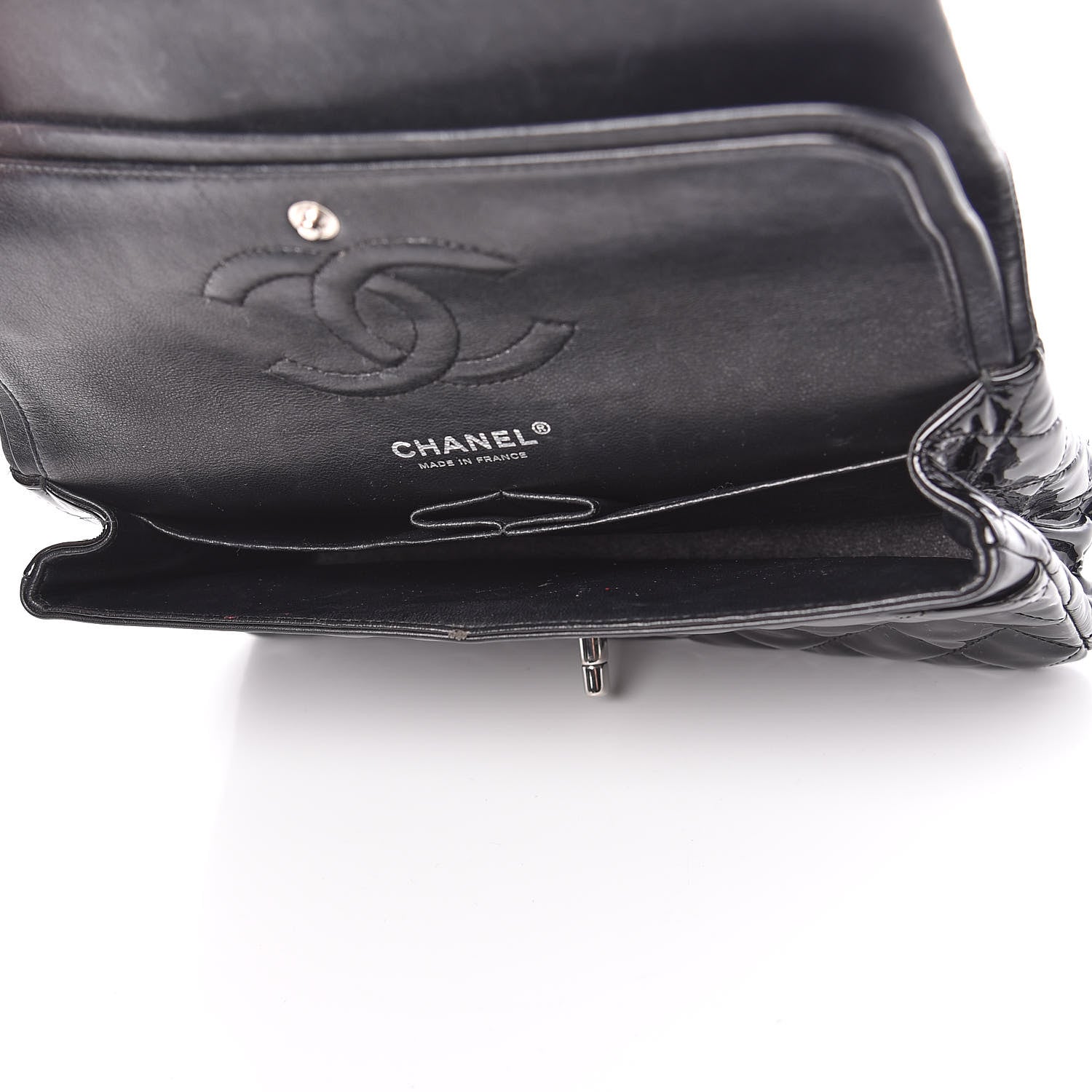 Chanel Patent Quilted Medium Double Flap Black 5 of 18