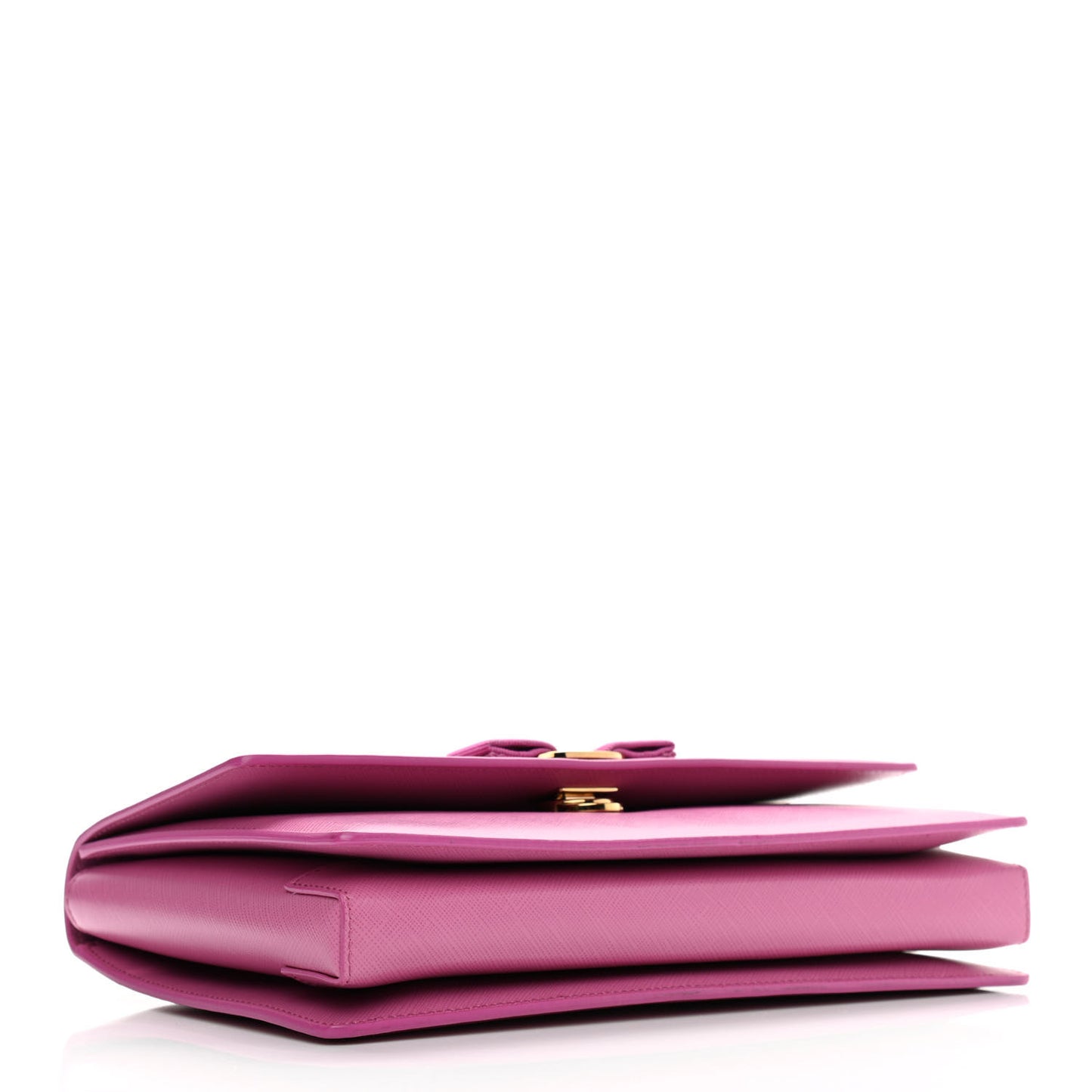 Printed Calfskin Vara Bow Chain Flap Crossbody Fuchsia