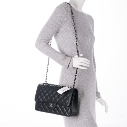 Chanel Caviar Quilted Jumbo Double Flap Black 2 of 8