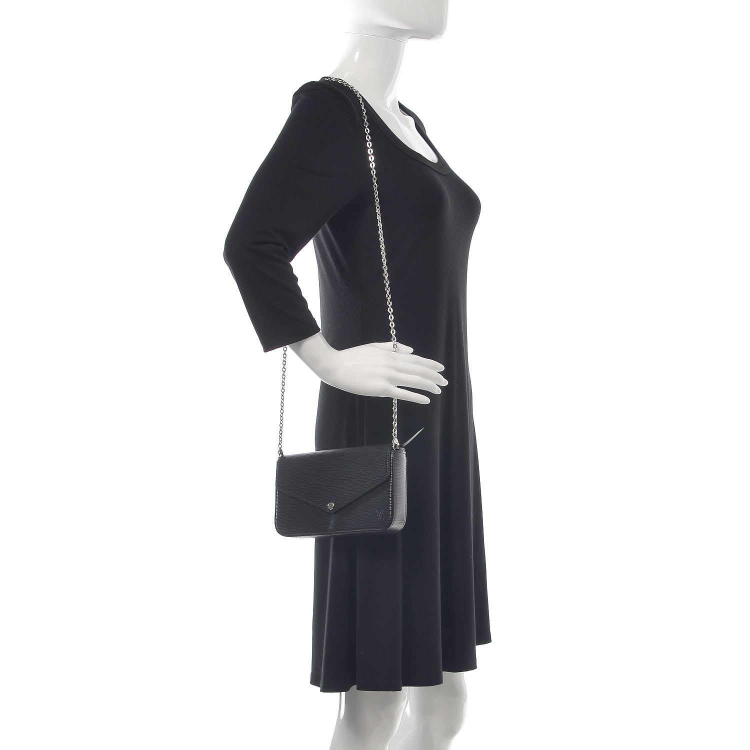Louis Vuitton Epi Pochette Felicie Black 2 of 12