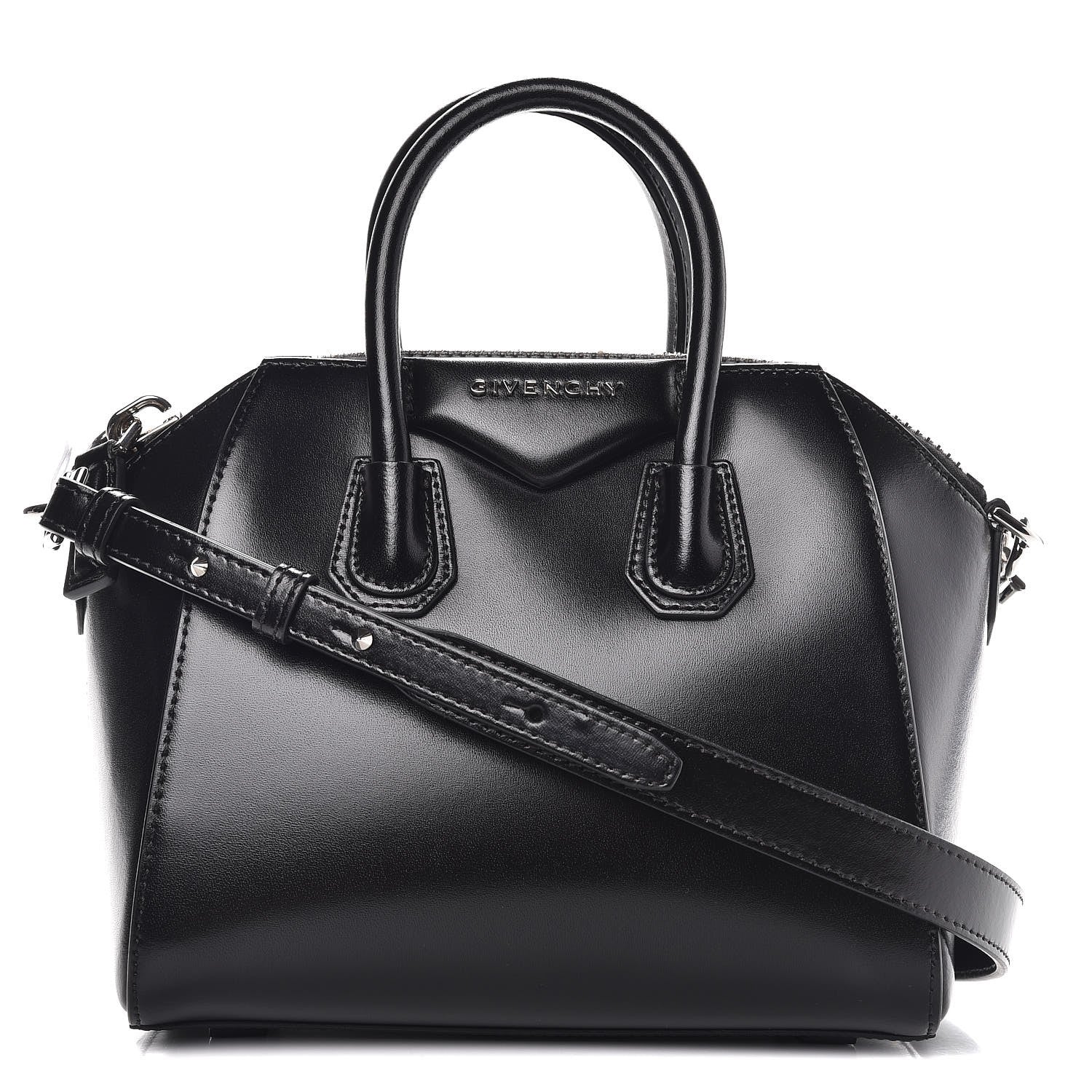 Givenchy Shiny Lord Calfskin Mini Antigona Black 1 of 13