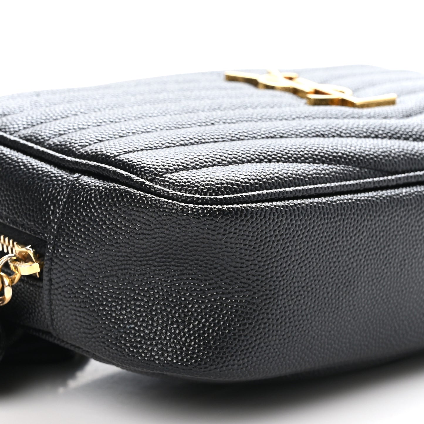 Grain De Poudre Matelasse Monogram Mini Lou Camera Bag Black
