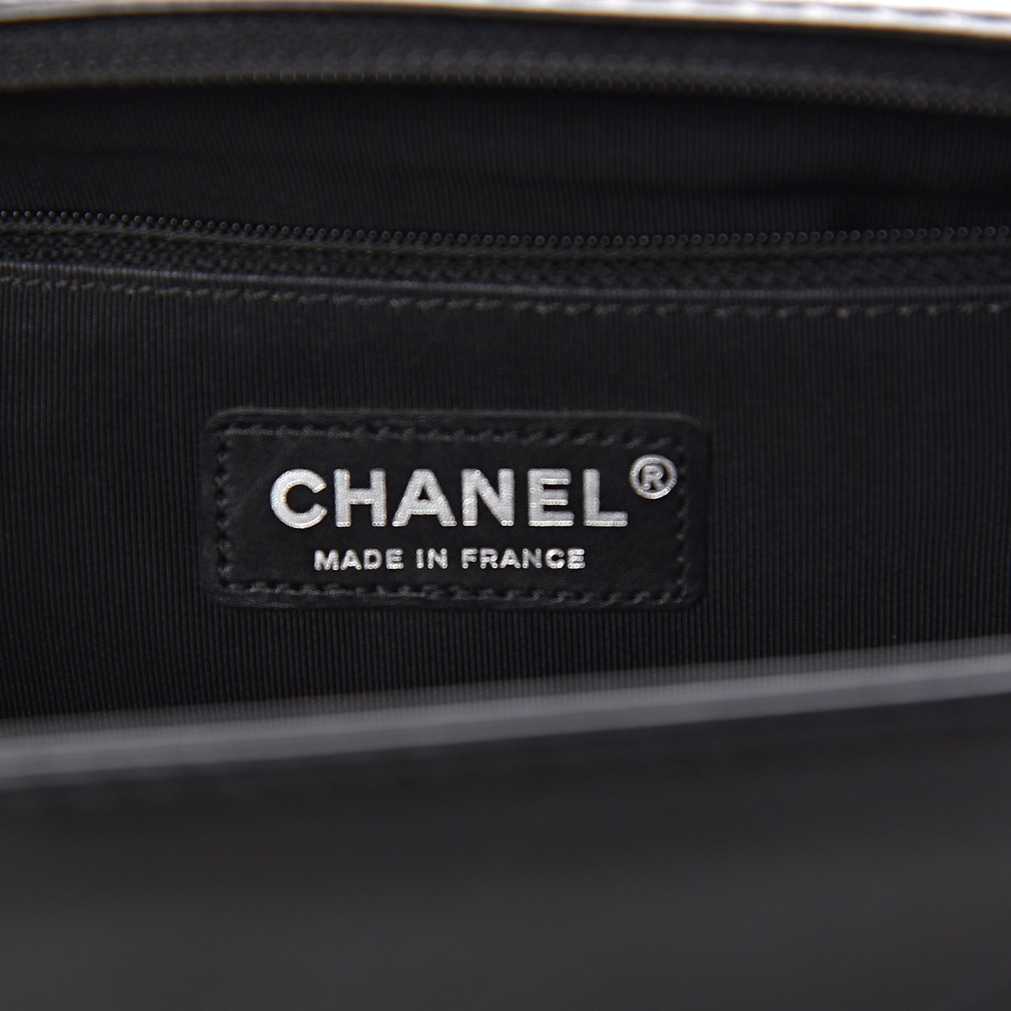 Calfskin Quilted Large Boy Flap Black