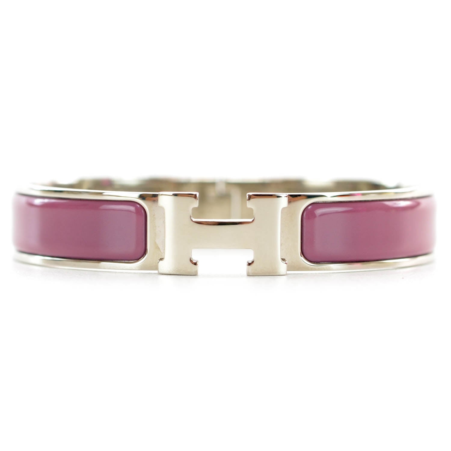 Hermes Enamel Narrow Clic Clac H Bracelet Purple 1 of 6