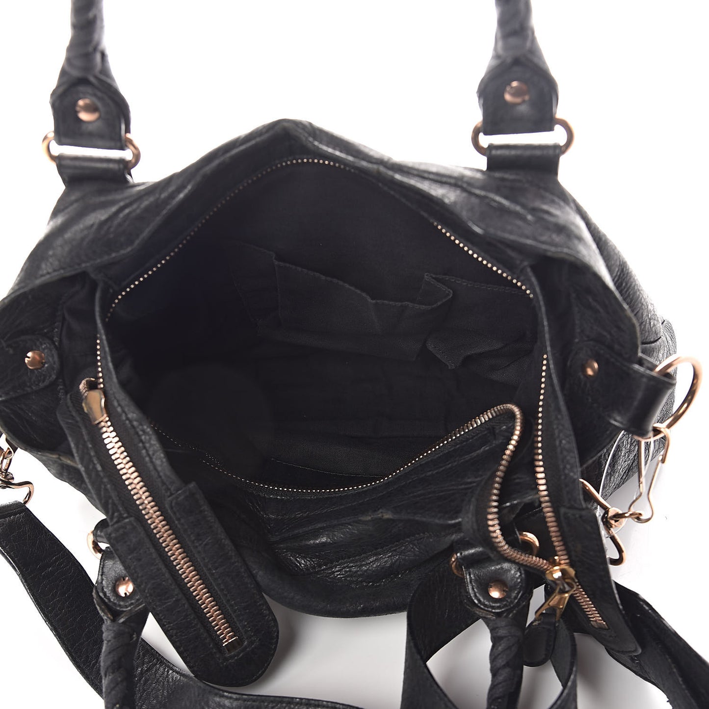 Agneau Giant 12 Rose Gold Hardware Town Black