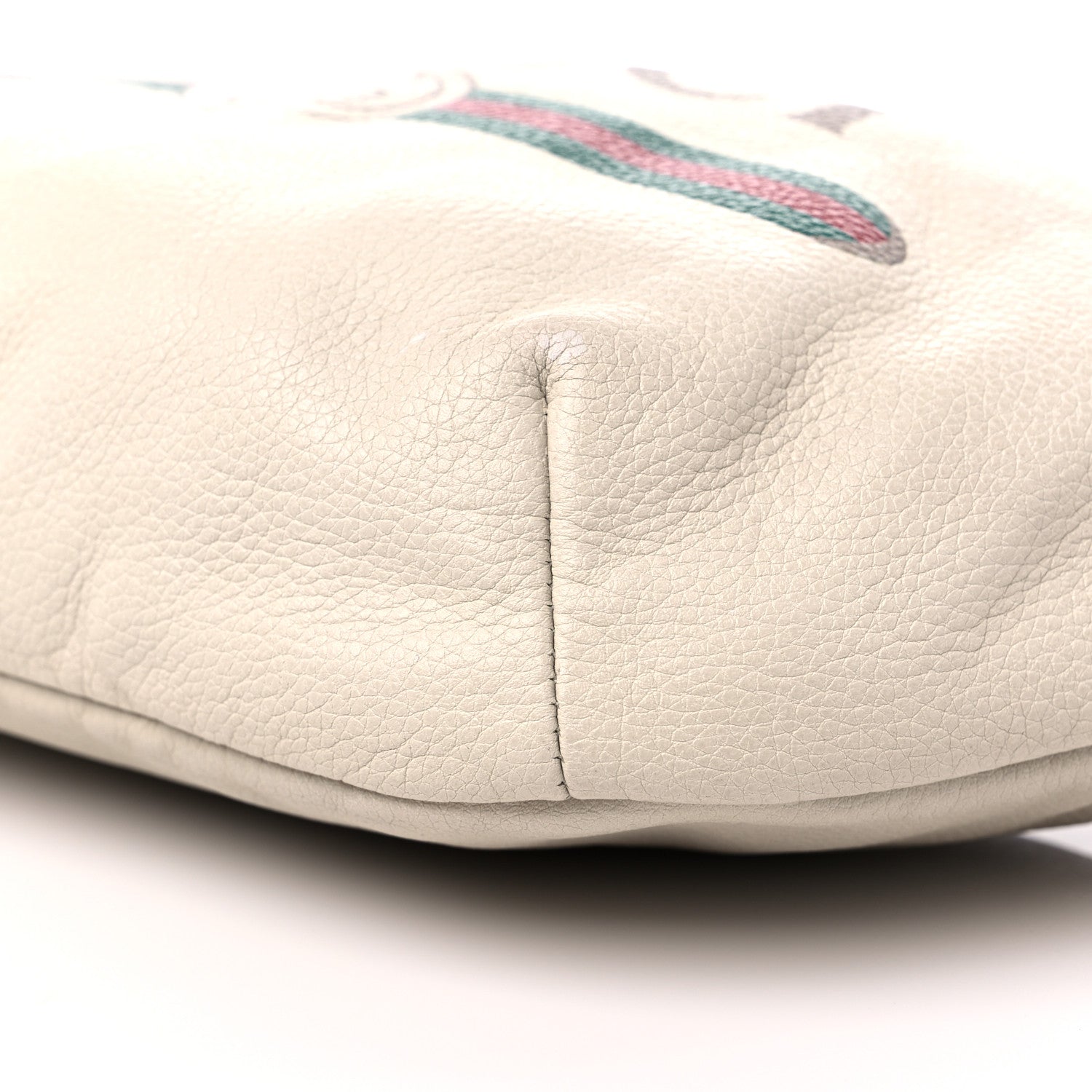 Gucci Grained Calfskin Logo Belt Bag White 9 of 13