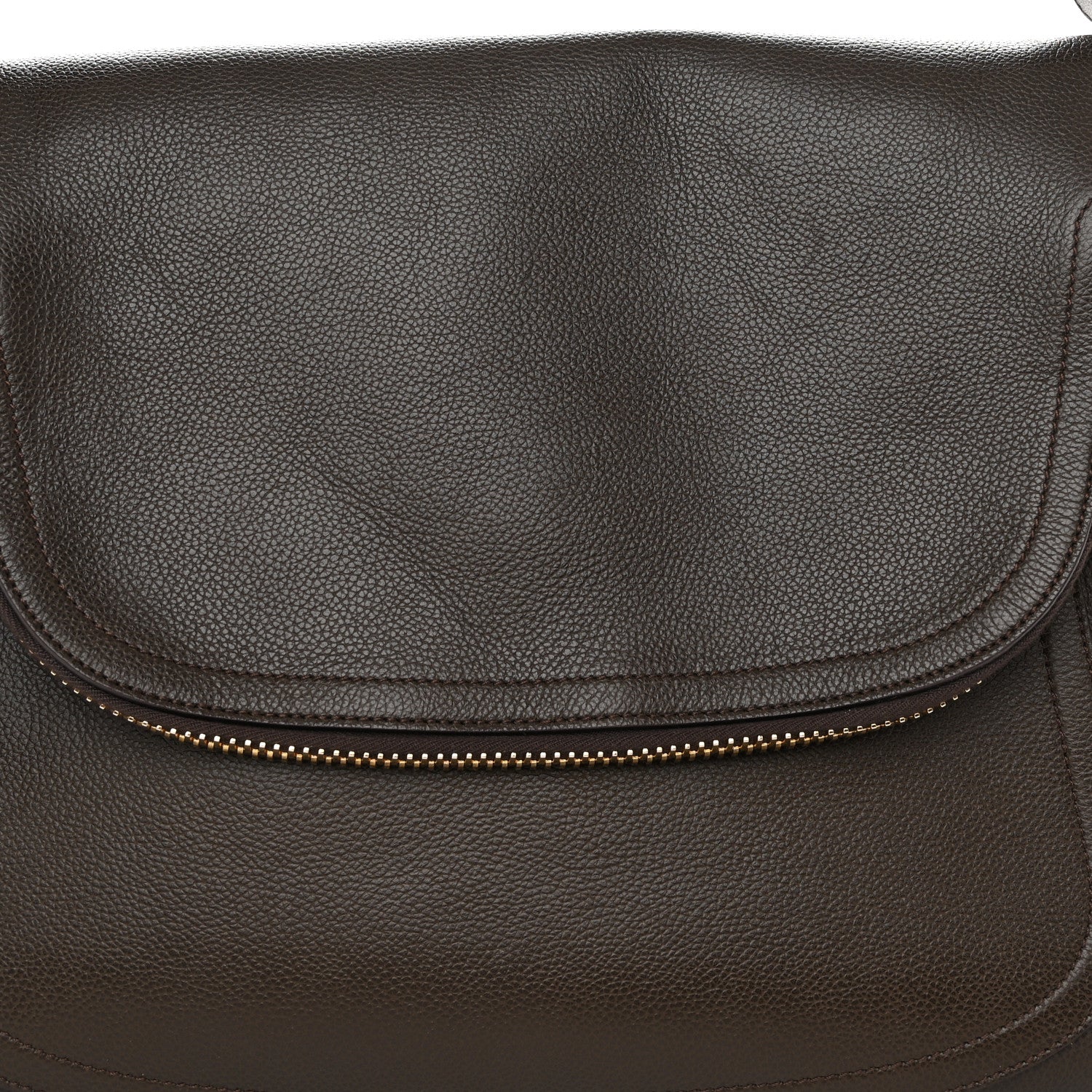 Tom Ford Grained Calfskin Large Jennifer Crossbody Bag Brown 8 of 10