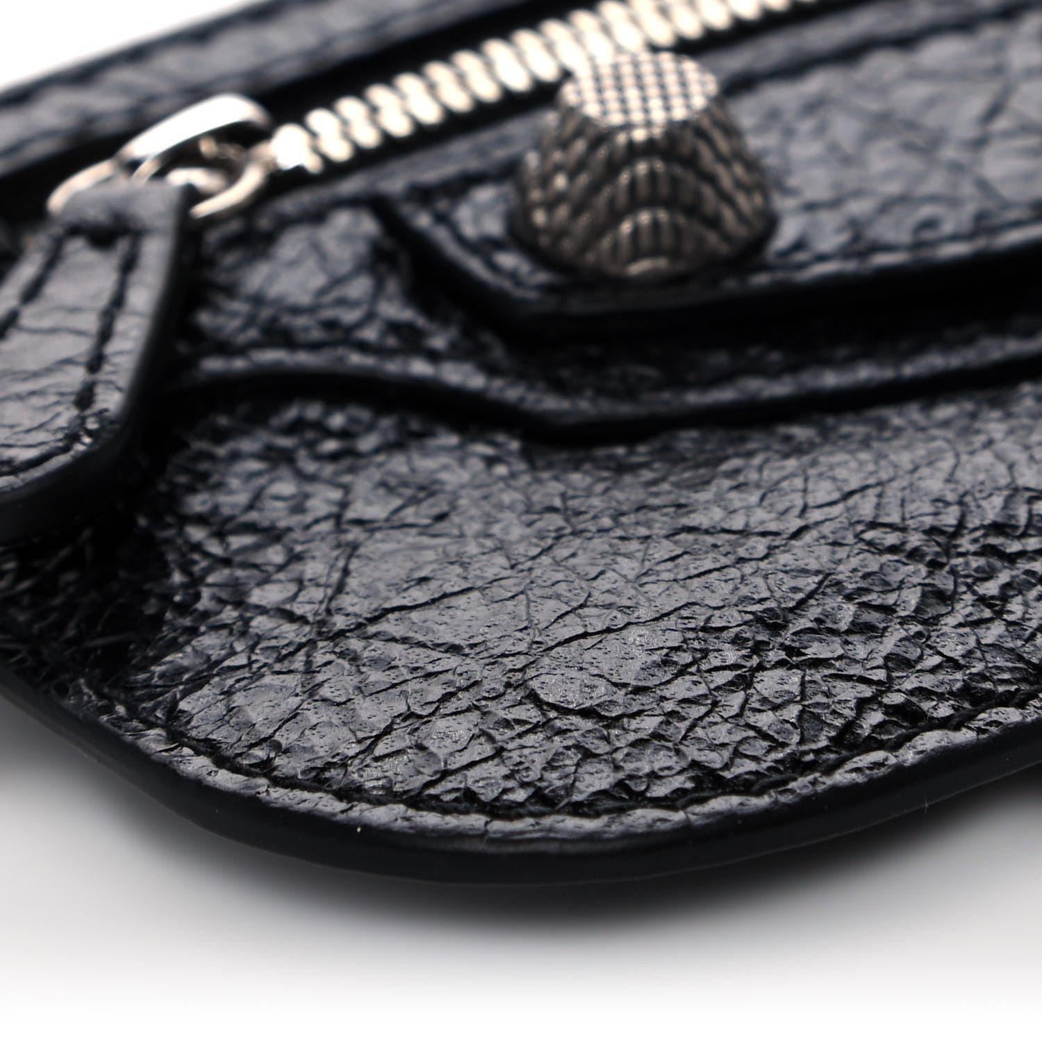Balenciaga Agneau Giant 12 Silver Hardware Coin Purse Black 8 of 9