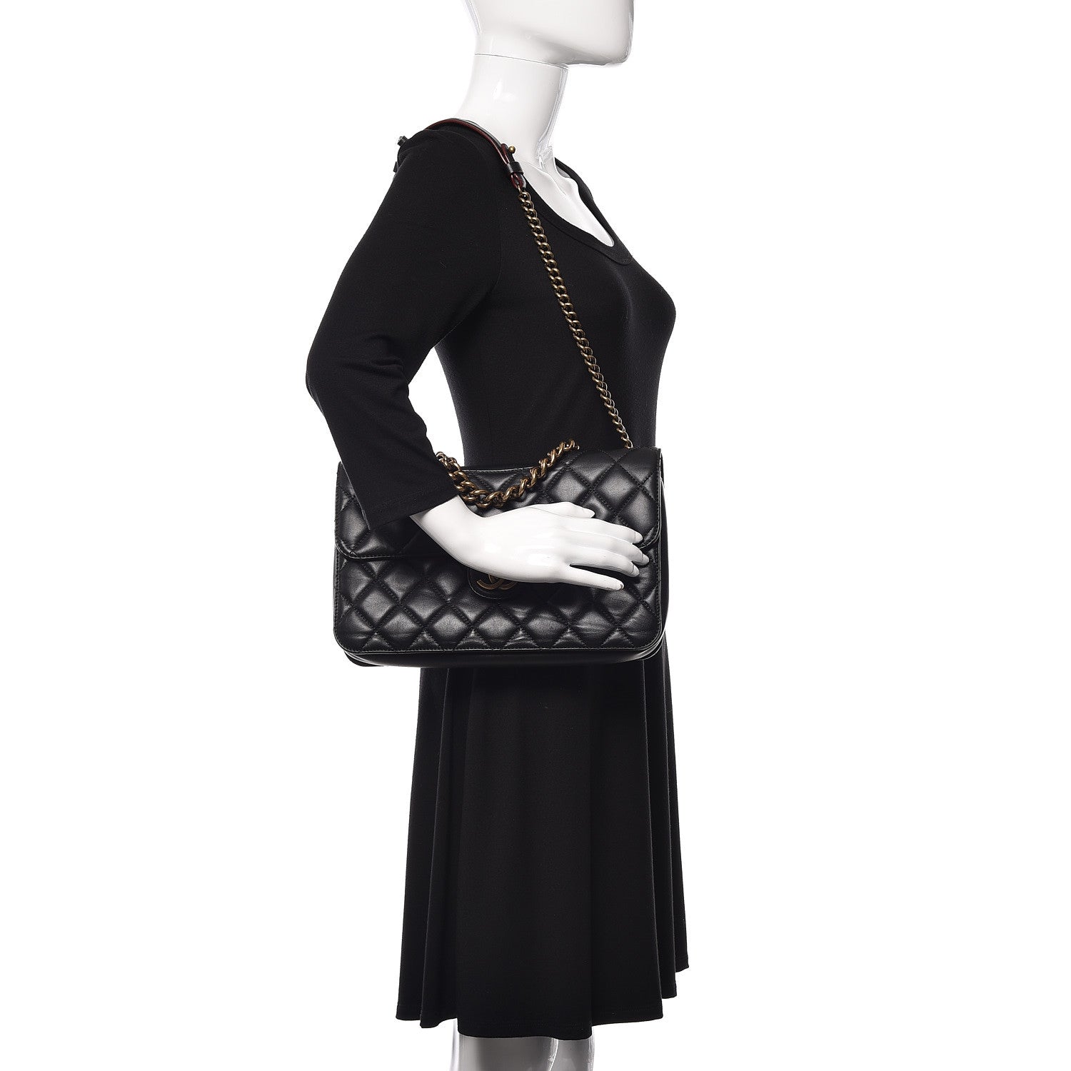 Chanel Calfskin Quilted Large Perfect Edge Flap Black 2 of 9