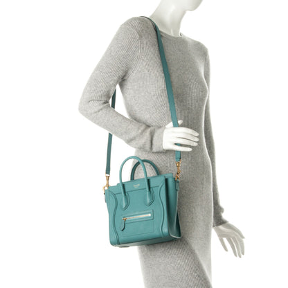 Celine Goatskin Nano Luggage Antarctic 2 of 9