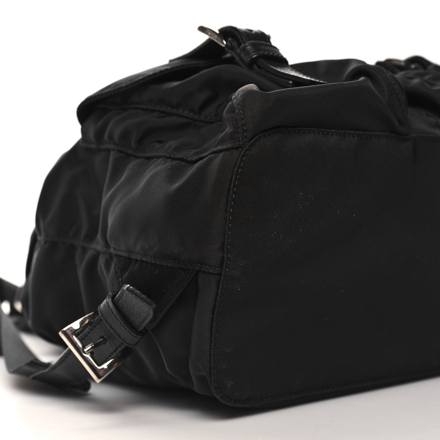Tessuto Nylon Saffiano Small Backpack Black