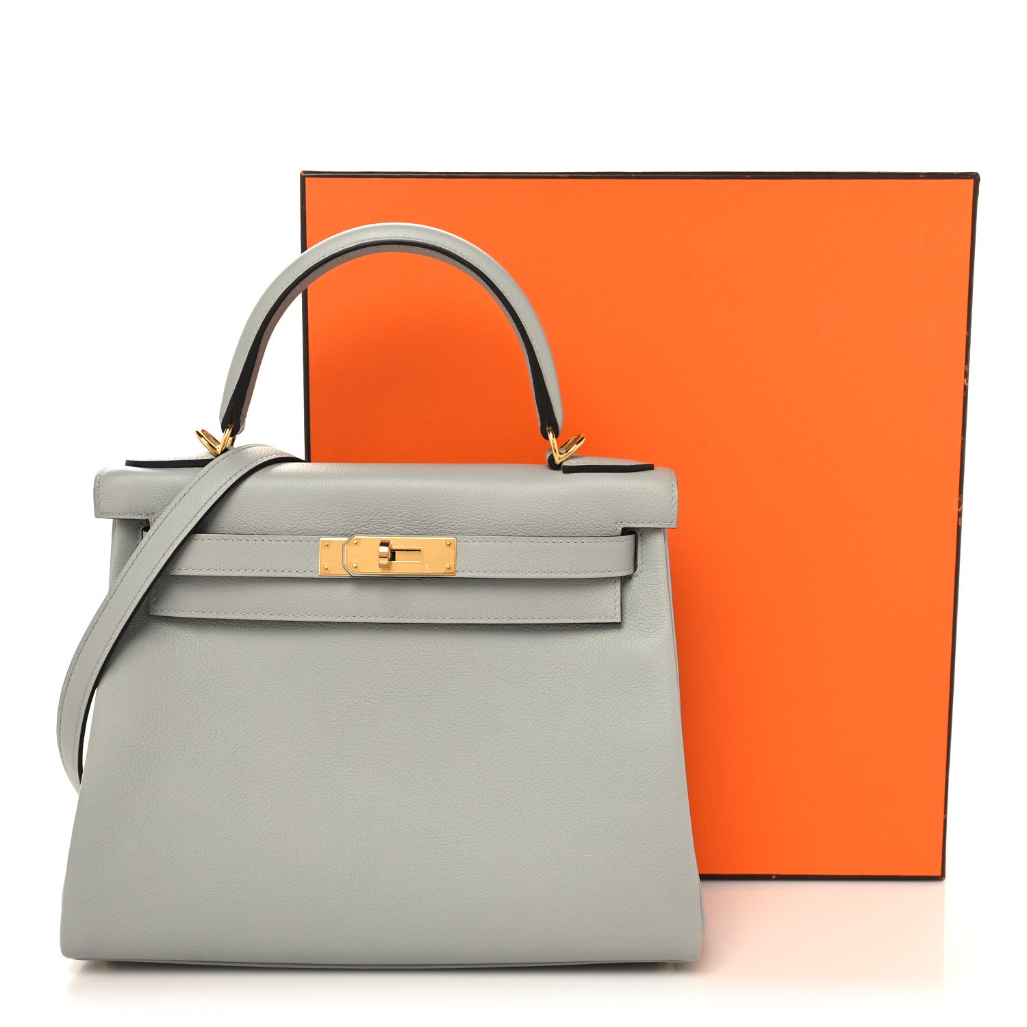 Hermes Evercolor Kelly Retourne 28 Bleu Glacier 13 of 13