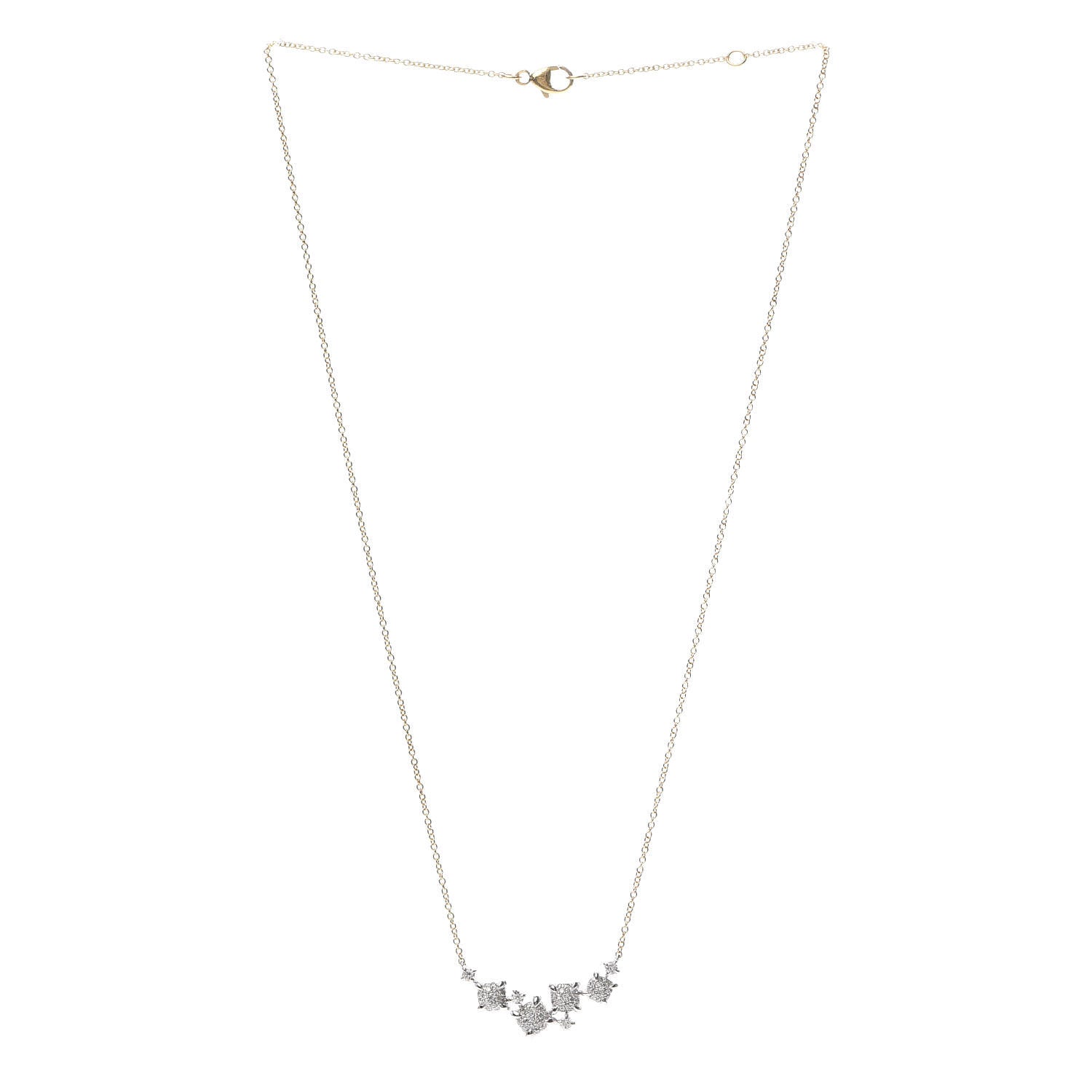 David Yurman 18K Yellow White Gold Diamond Precious Chatelaine Necklace 3 of 6