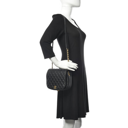 Chanel Grained Calfskin Quilted Messenger Flap Black 2 of 10