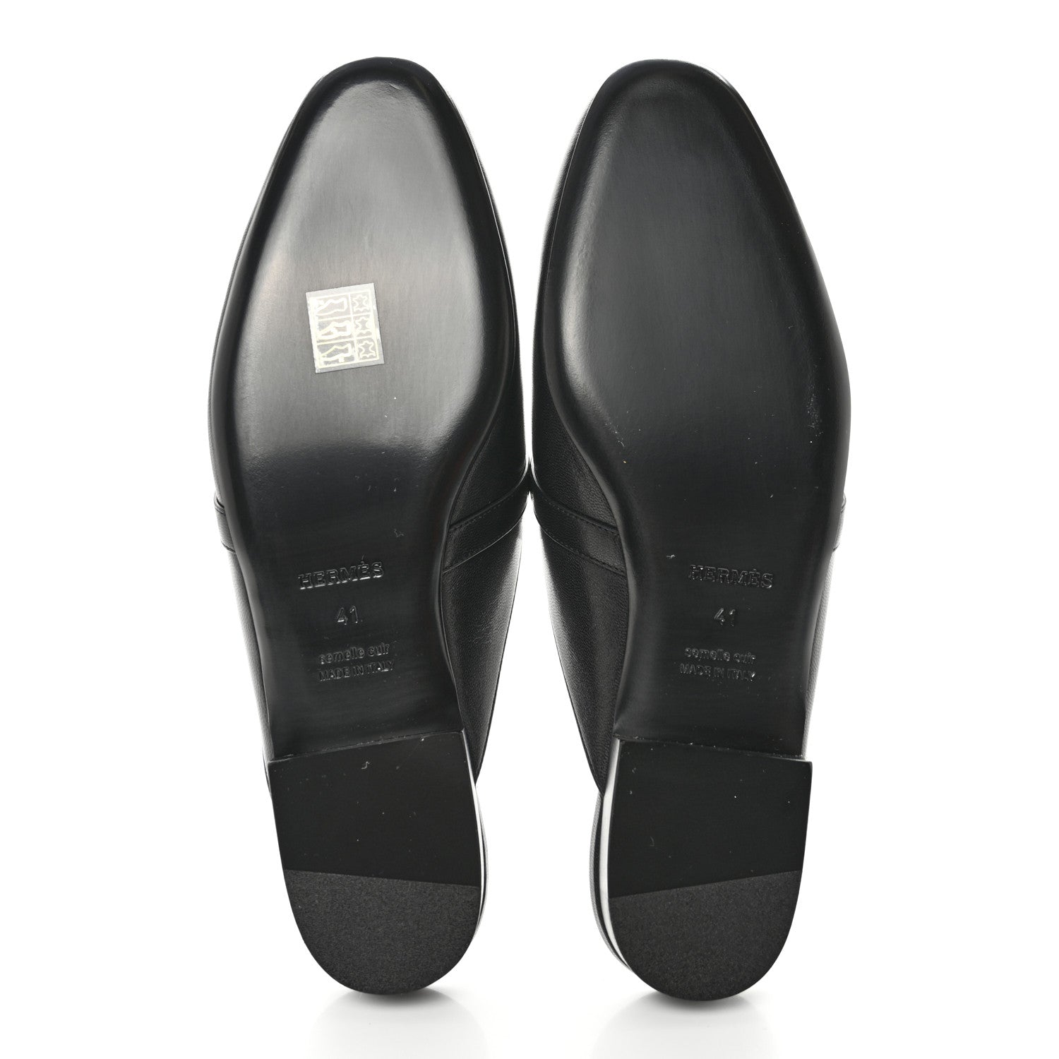 Hermes Goatskin Oz Mules 41 Black 5 of 11