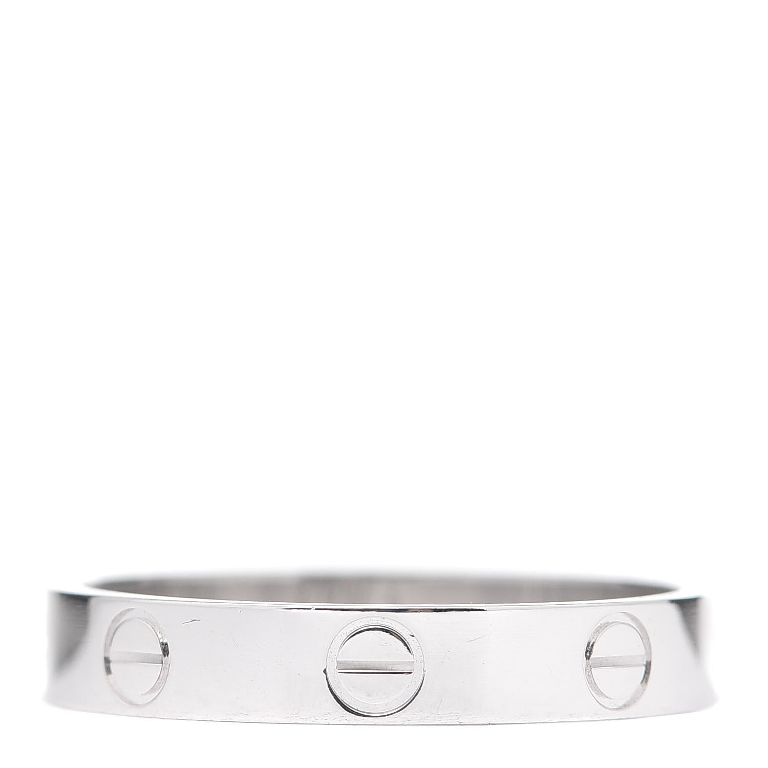 Cartier 18K White Gold 3.5mm LOVE Wedding Band Ring 57 8 3 of 4