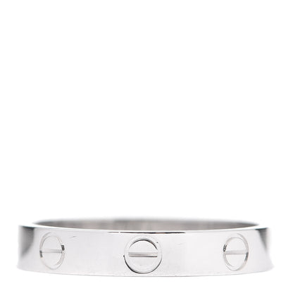 Cartier 18K White Gold 3.5mm LOVE Wedding Band Ring 57 8 3 of 4