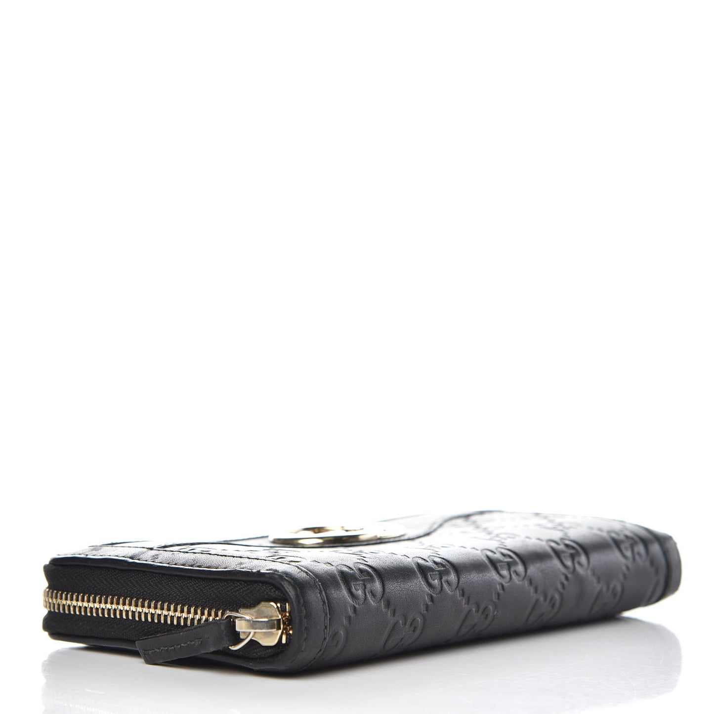 Guccissima Sukey Zip Around Wallet Black