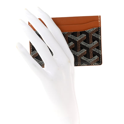 Goyard Goyardine Saint Sulpice Card Holder Black Gold 2 of 7