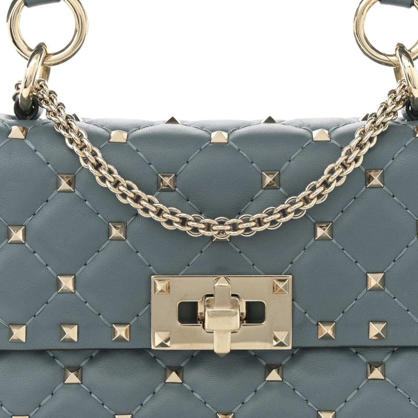 Nappa Small Rockstud Spike Shoulder Bag Amadeus