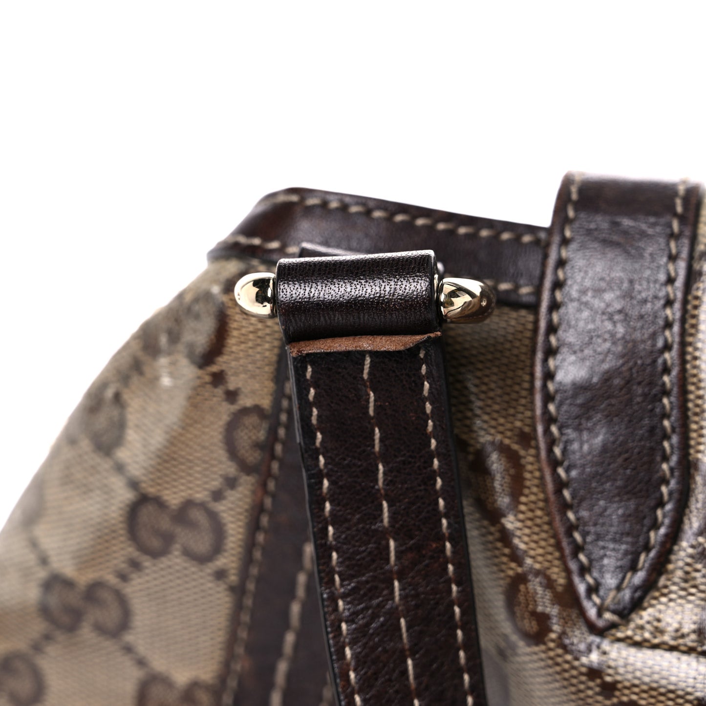 Crystal Monogram Duchessa Flap Shoulder Bag Dark Brown