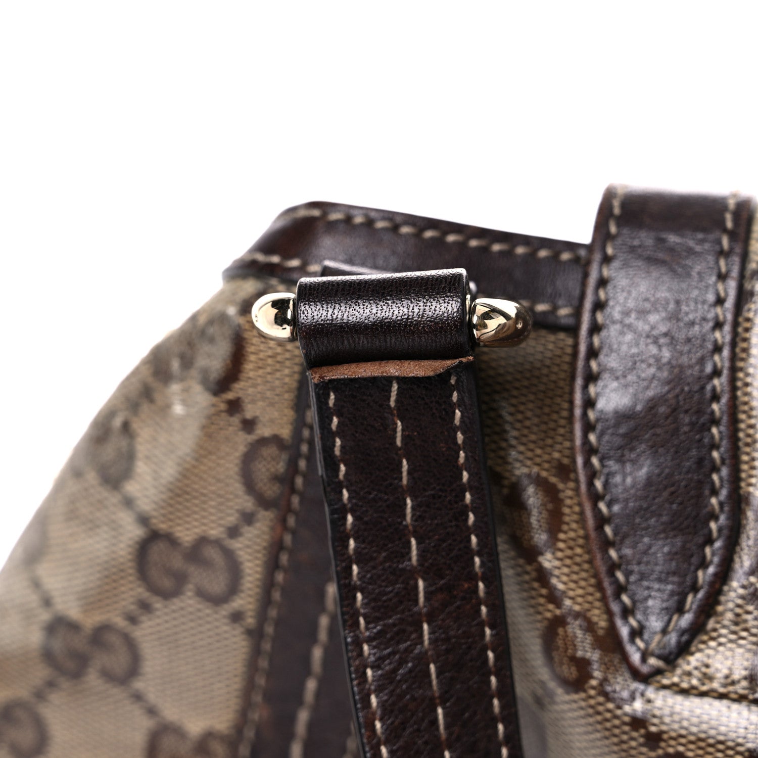 Gucci Crystal Monogram Duchessa Flap Shoulder Bag Dark Brown 25 of 29