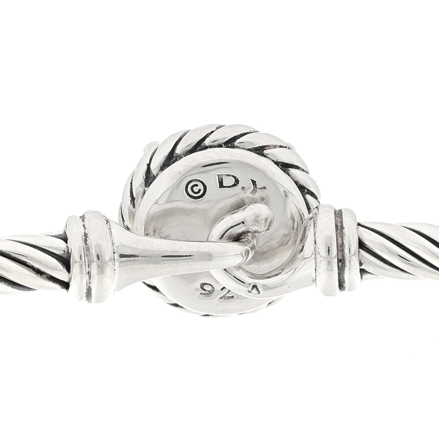 David Yurman Sterling Silver Black Orchid 3mm Chatelaine Bracelet 3 of 3