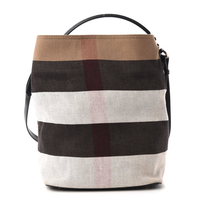 Burberry Canvas Mega Check Medium Ashby Hobo Black 1 of 10