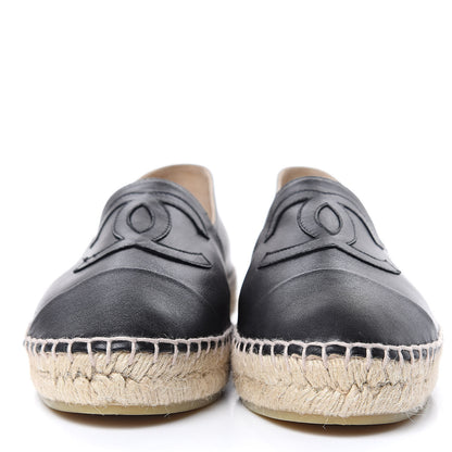 Chanel Lambskin CC Espadrilles 38 Black 2 of 9
