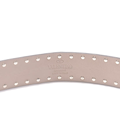 Valentino Garavani Lambskin Rockstud Spike Shoulder Strap Poudre 4 of 4