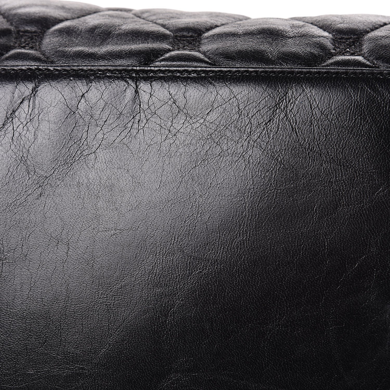 Chanel Lambskin Quilted Hidden Chain Bowler Black 9 of 14